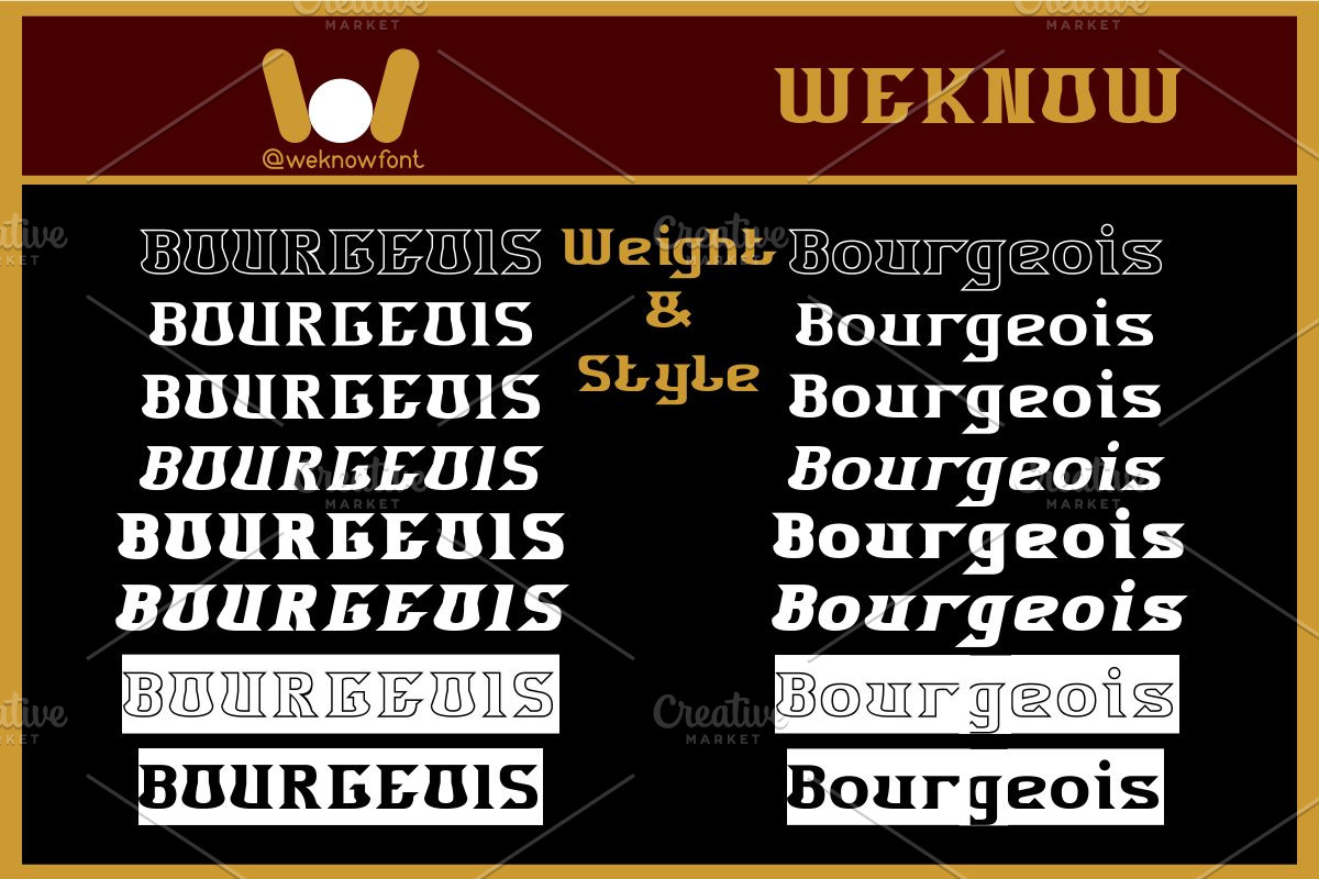 Bourgeois font, a Slab Serif Font by weknow (Photo 7 of 8)