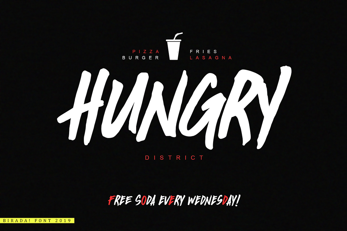 Birada! Font + PS Action preview 3