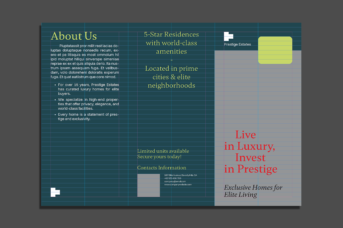Real Estate Trifold Brochure v2, a Brochure Template by Akreatipe (Photo 3 of 4)