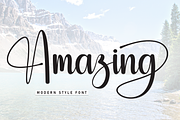 Amazing | Script Font, a Handwritten Font by Scratchones (Thumbnail 1 of 9)