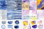 Watercolor Bundle-Background&Shape, a Texture Illustration by Beigetime (Thumbnail 5 of 13)