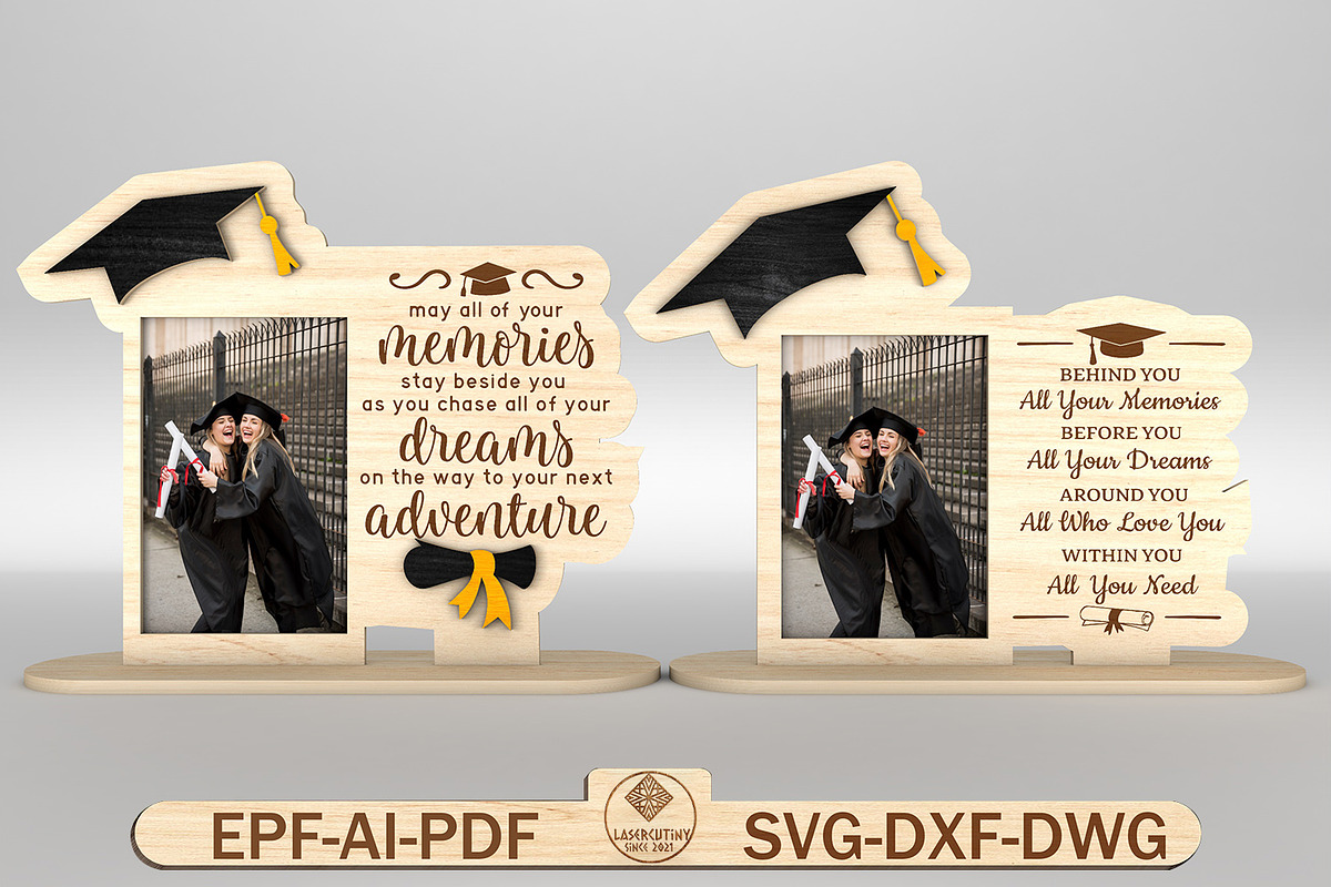 Graduation Photo Frame File Svg, a Pattern Graphic by Lasercutiny ...