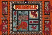 Phoenix stamps for Procreate, a Brush Add-On by TheWhiteCatLab (Thumbnail 1 of 6)