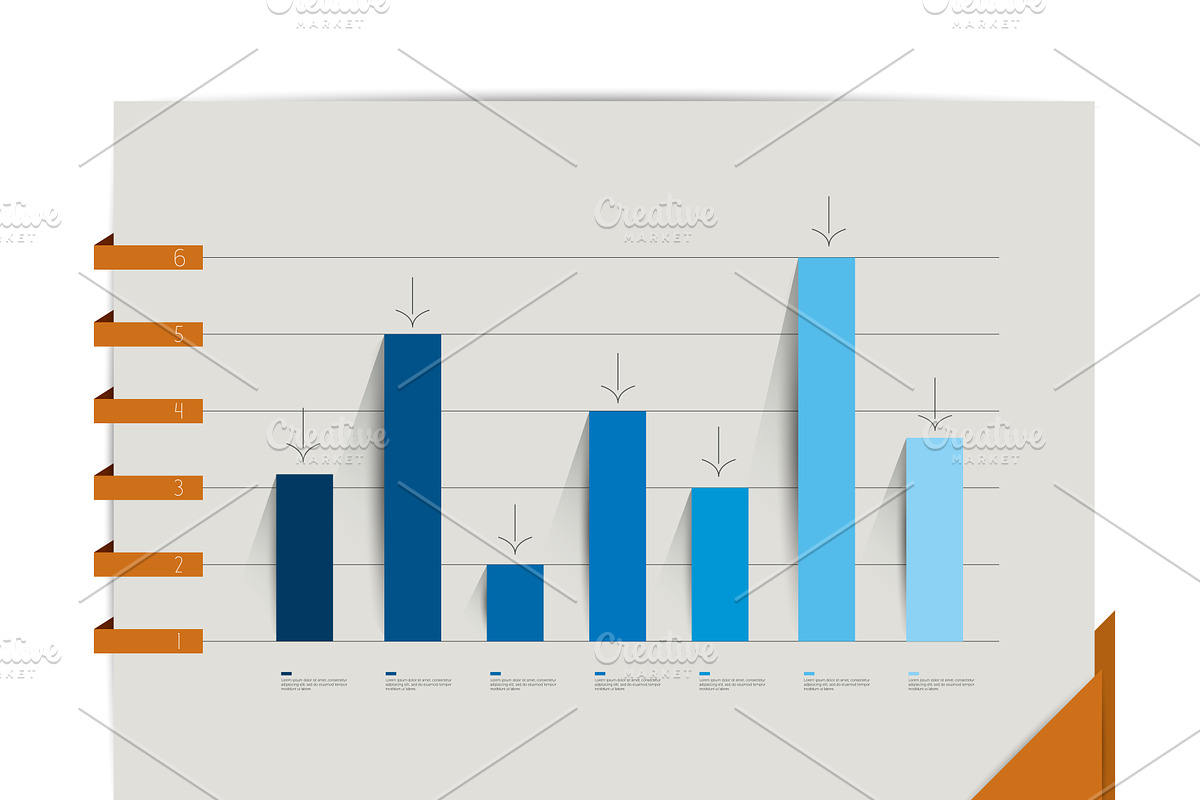Blue chart graph., a Graphic by VectorAN