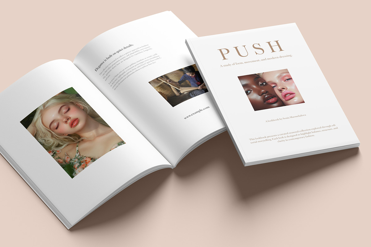 Editorial Lookbook Brochure Template, a Brochure Template by Artisan Vibes (Photo 3 of 9)
