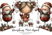 Funny Wine Christmas Cocktail, a Seasonal Illustration by CreationArt (Thumbnail 1 of 7)