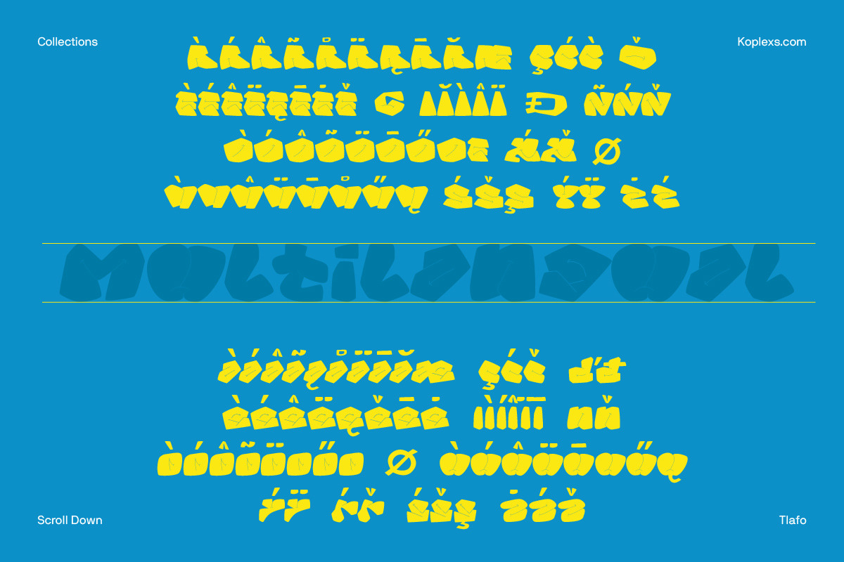 Tlafo Font | Unique Display Typeface, a Handwritten Font by Koplexs Studio (Photo 9 of 10)