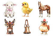 Farm Yard Animals, Clipart, an Illustration by Daily.Designs (Thumbnail 4 of 5)