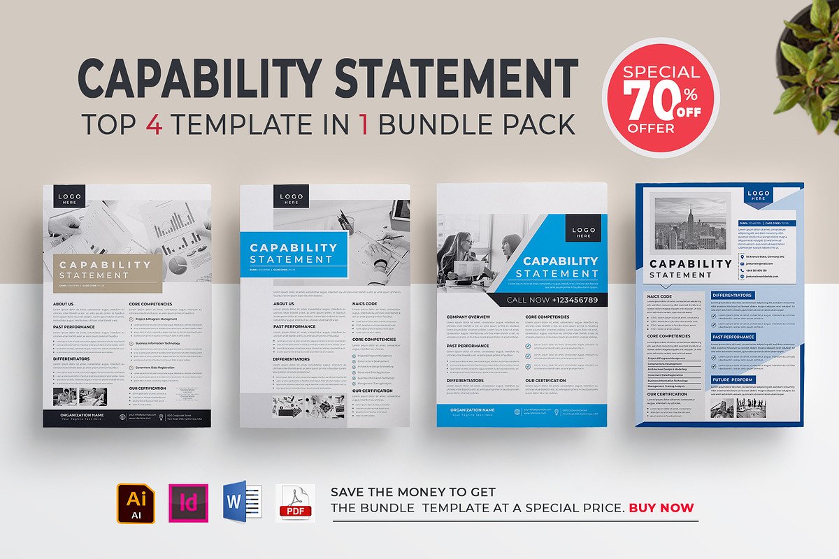 Capability Statement Bundle, a Flyer Template by obayes (Photo 1 of 10)