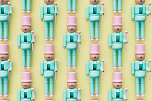 Nutcracker toys 3d rendering