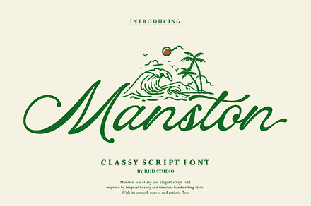 Manston, a Script Font by StudioRhd