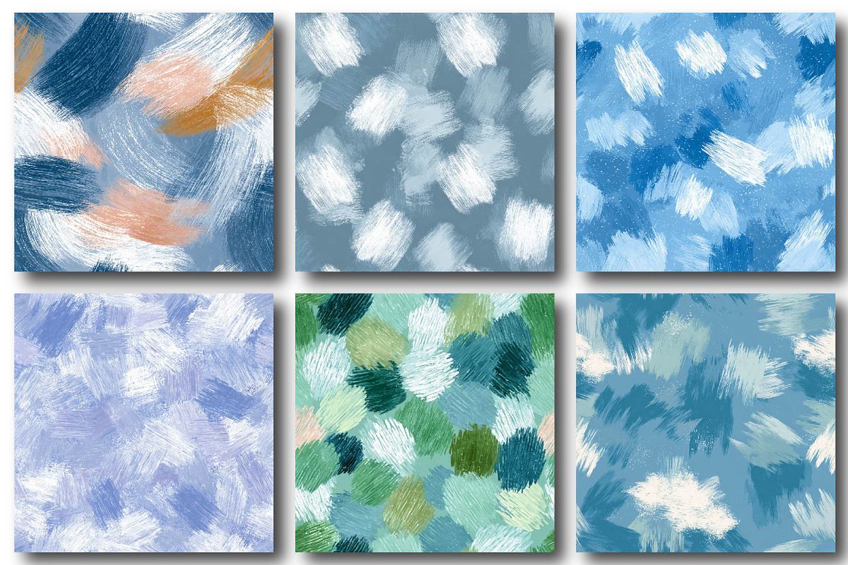 Frosty Brush Strokes Digital Paper, an Illustration by DreamPrint404 (Photo 4 of 4)