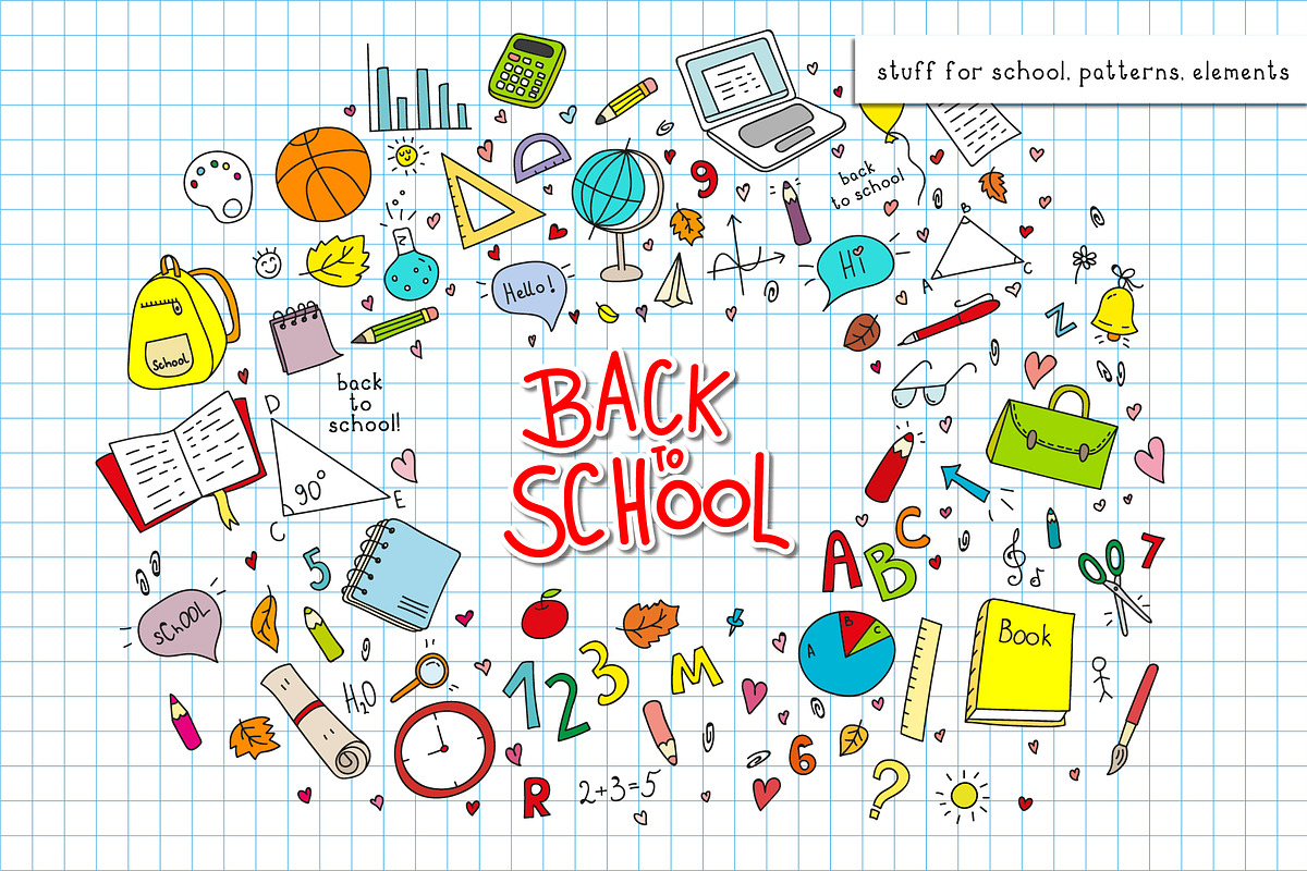 School pattern, a Pattern Graphic by BerryCaty (Photo 1 of 9)
