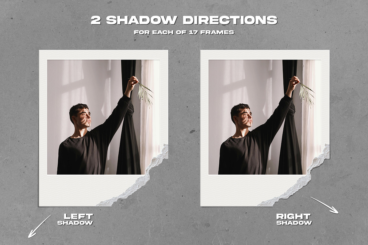 Polaroid Torn Photo Frames, a Product Mockup by Andrew Skoch Design (Photo 4 of 6)
