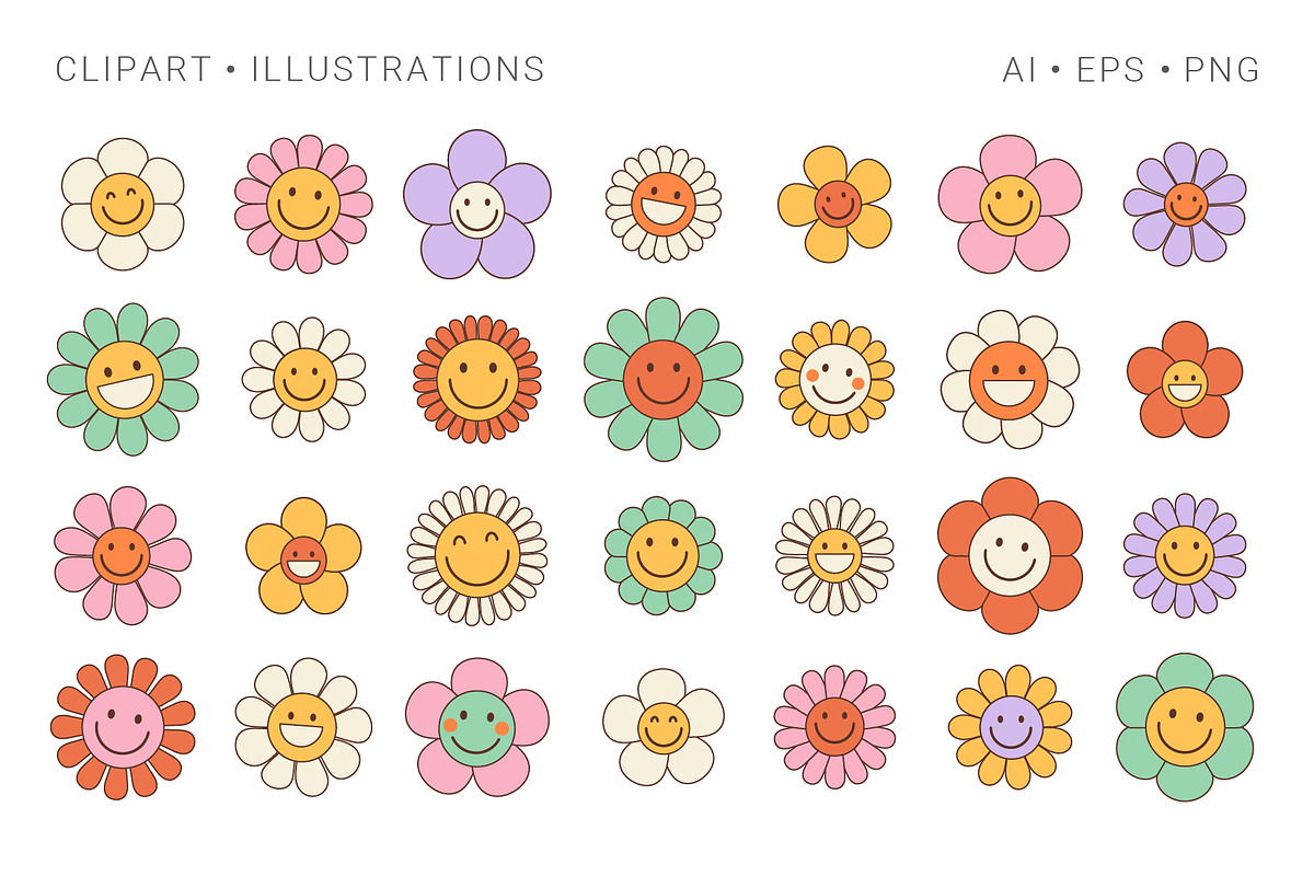 Groovy Hippie Collection, a Background Graphic by Martyshova (Photo 3 of 16)