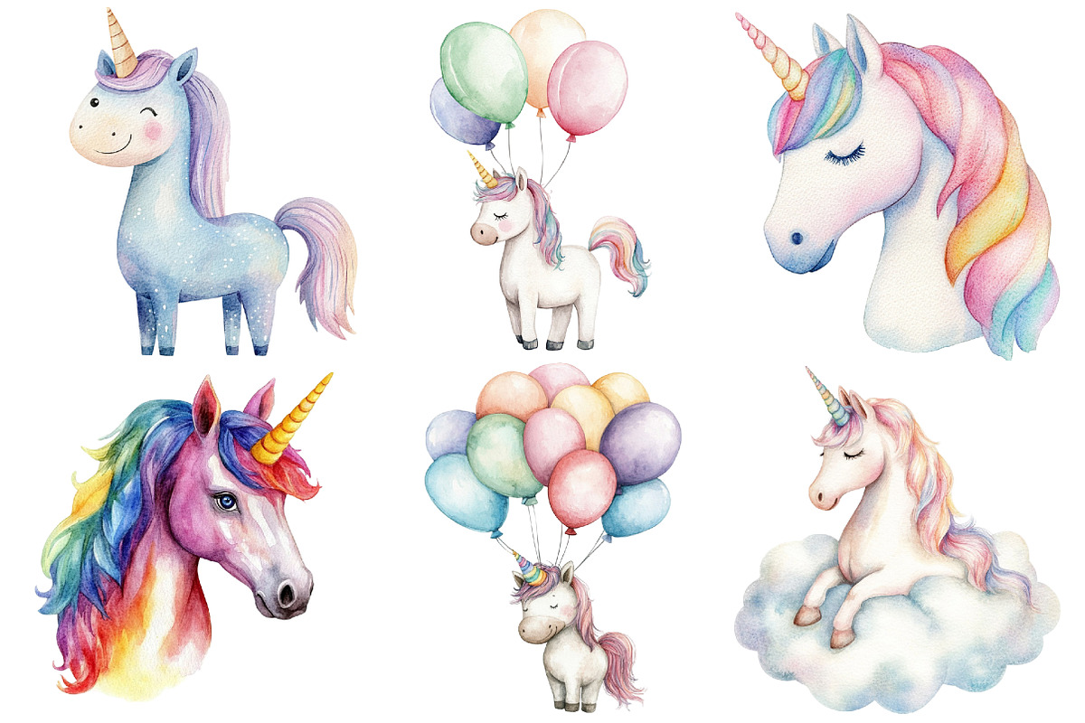 Unicorn Clipart, an Illustration by CitraGraphics (Photo 2 of 5)