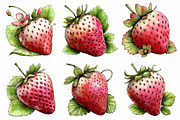 Whimsical Spring Strawberry Clipart, an Illustration by Daily.Designs (Thumbnail 4 of 7)