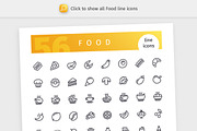 Food 800+ Line Icons Bundle, an Outline Icon by Voysla's Shop (Thumbnail 2 of 8)