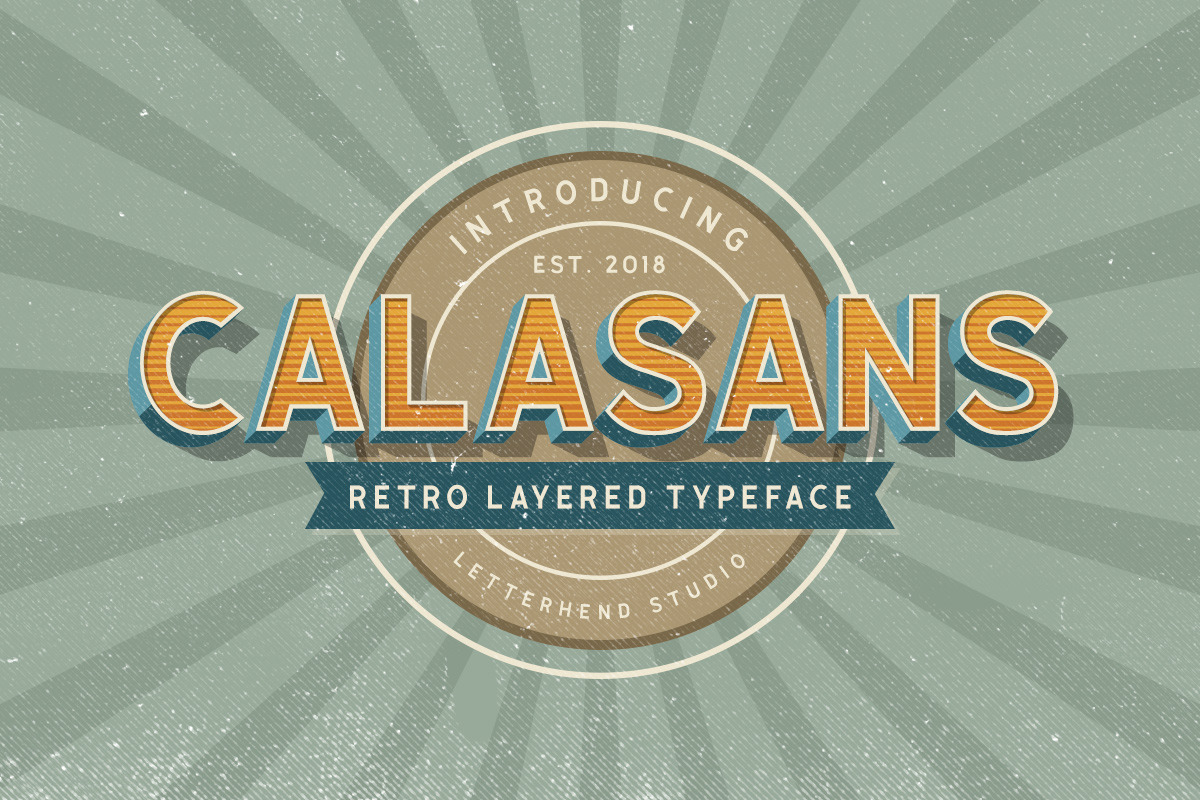 Calasans - 7 Layered Fonts, a Sans Serif Font by Letterhend Studio (Photo 9 of 9)