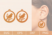 Bird Earrings Laser Cut SVG Bundle, an Object Graphic by jannatulpakhi (Thumbnail 8 of 8)