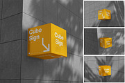 Cube Sign Mockup, a Product Mockup by MrLetters (Thumbnail 1 of 5)