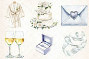 White Wedding Day Clipart, an Illustration by DreamCafeArt (Thumbnail 2 of 7)