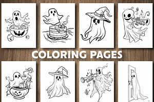 150 Cute Halloween Boo Coloring Page