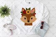 Knitted Fox Face with Floral Crown, an Illustration by Craft Nest (Thumbnail 5 of 6)