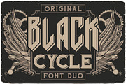 Black Cycle Font DUO, a Blackletter Font by VozzyStock (Thumbnail 1 of 10)