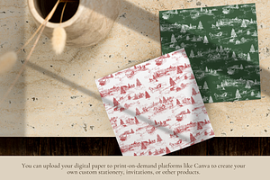 Snowy Sleigh - Digital Paper Set