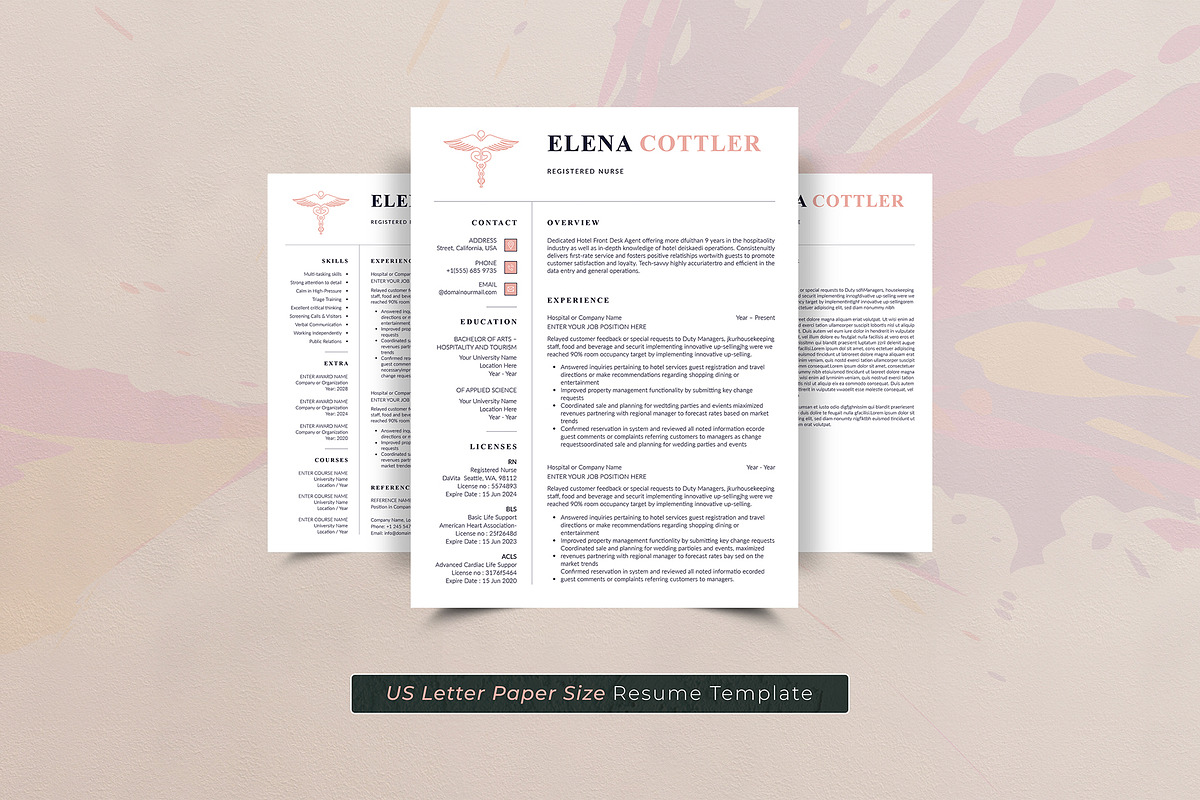Nurse Resume, a Resume Template by DesignDevisers (Photo 7 of 11)