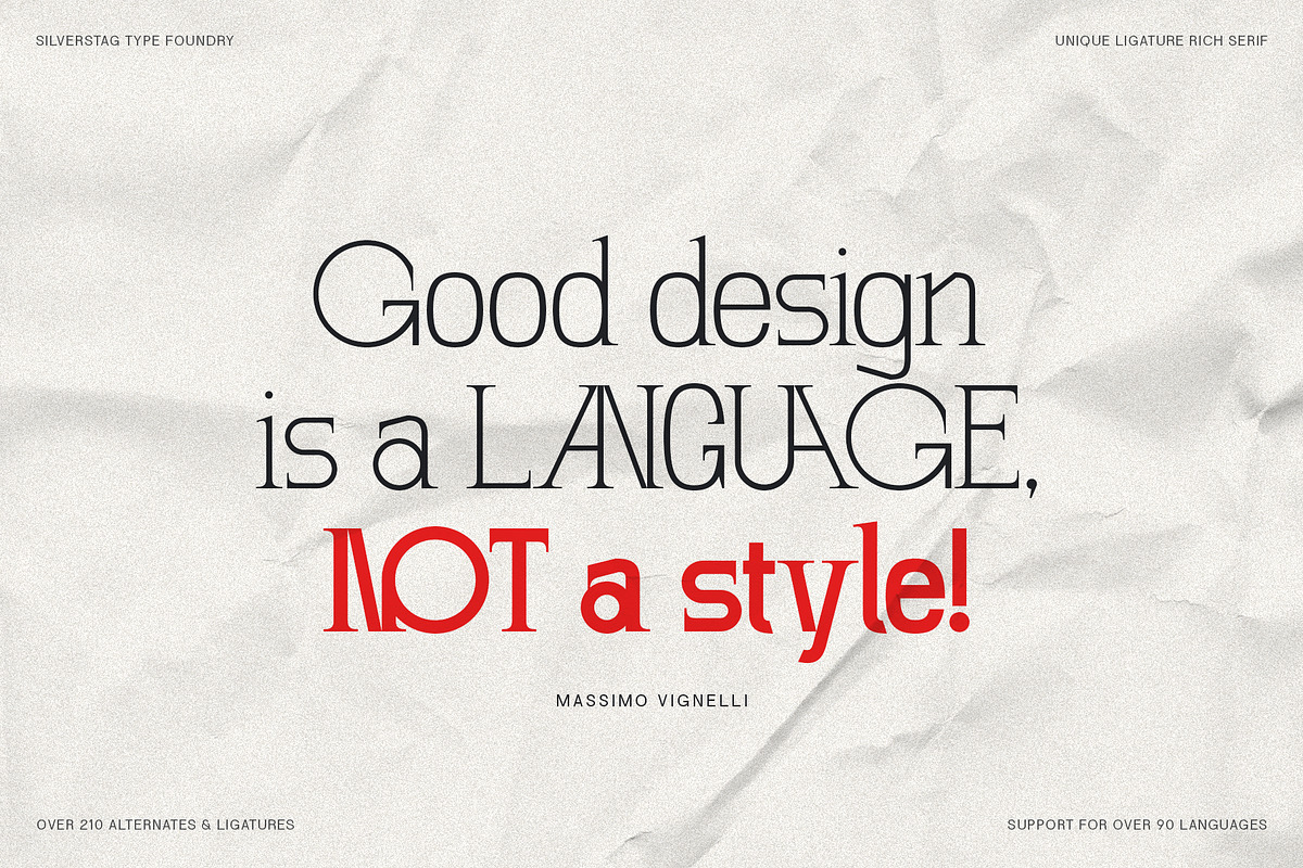SLTF Winner Baroque - Ligature Serif, a Serif Font by SilverStag Type Foundry (Photo 17 of 30)