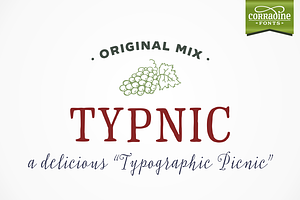 Typnic Typographic Picnic, a Font by Corradine Fonts