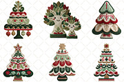Crochet Christmas Tree Clipart, an Illustration by Black Bird Studio (Thumbnail 5 of 6)