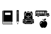 Back To School Silhouette Bundle, an Illustration by Designer_Momina (Thumbnail 20 of 51)