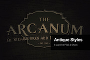 Antique Text Effects, a Layer Style Add-On by GothLab (Thumbnail 1 of 3)