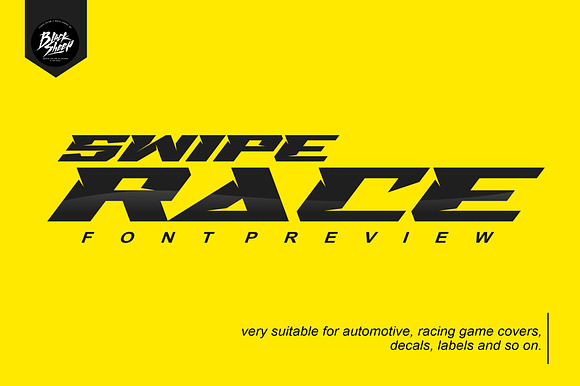 Swipe Race font preview 7