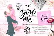 You + Me: hand drawn design kit, an Object Graphic by Gray Cat Graphics (Thumbnail 2 of 21)