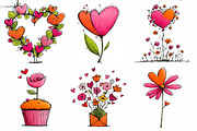 Valentine Flower Clipart, an Illustration by Daily.Designs (Thumbnail 3 of 5)