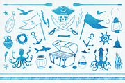 Ocean is calling: nautical clipart, an Animal Illustration by harmonia_green_art (Thumbnail 3 of 9)