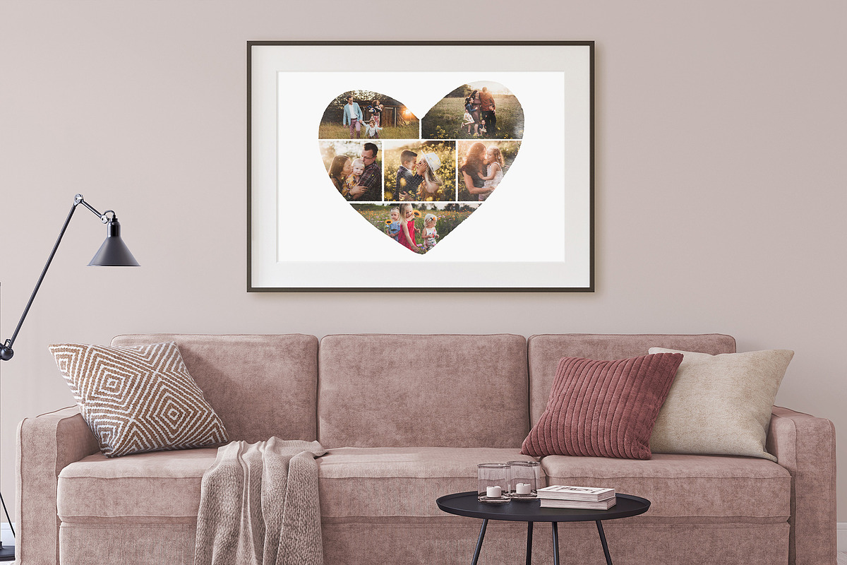 Heart Shaped Collage with watercolor, a Shape Add-On by BrownLeopard (Photo 8 of 9)