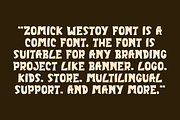 Zomick Westoy - Comic Font, a Sans Serif Font by QR Design Studio (Thumbnail 5 of 7)
