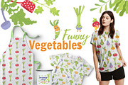 Funny vegetables, a Food Illustration by TashaDraw (Thumbnail 1 of 10)