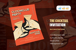 Anthem Cocktail Party Invitation, an Invitation Template by AQR Studio