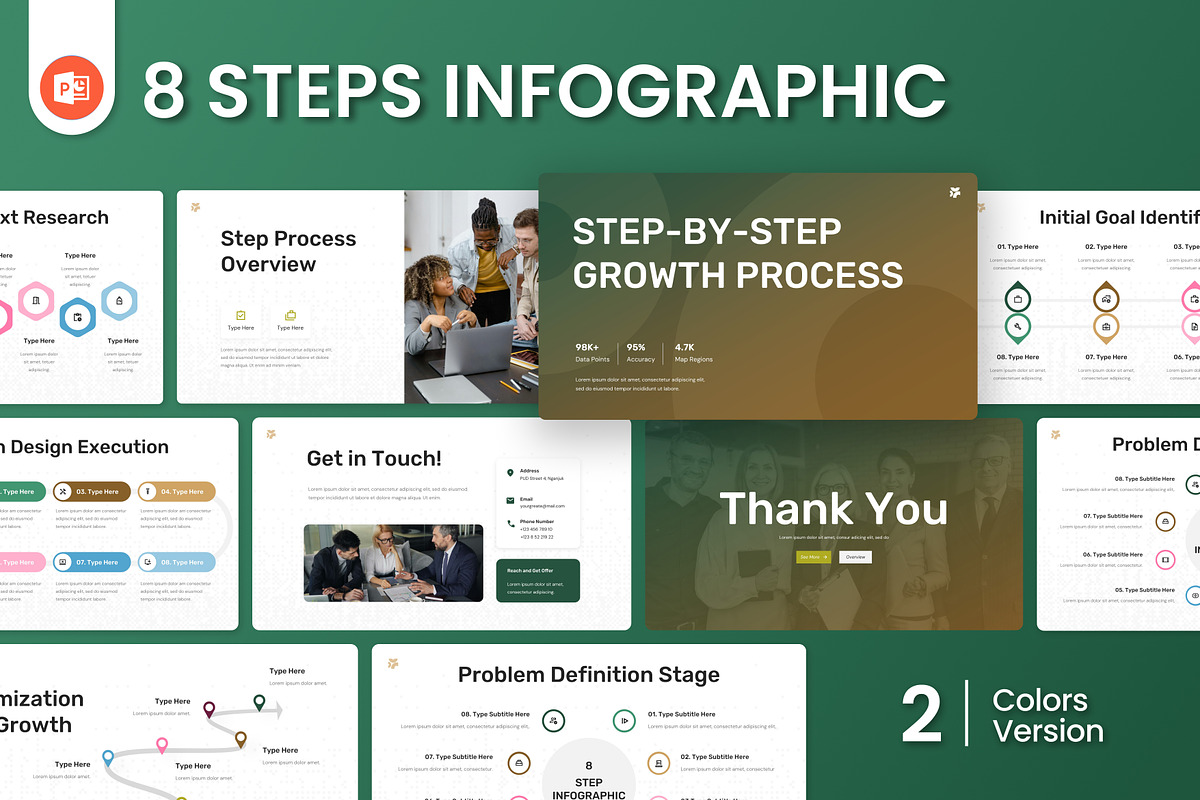 8 Steps infographic PowerPoint, a Presentation Template by Antstheme (Photo 1 of 4)