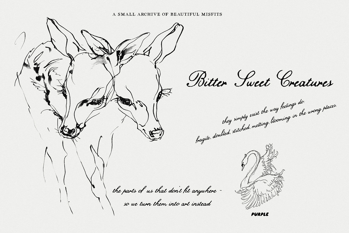 Bitter Sweet Creatures: Surreal Line, a Decorative Illustration by Purple (Photo 2 of 9)