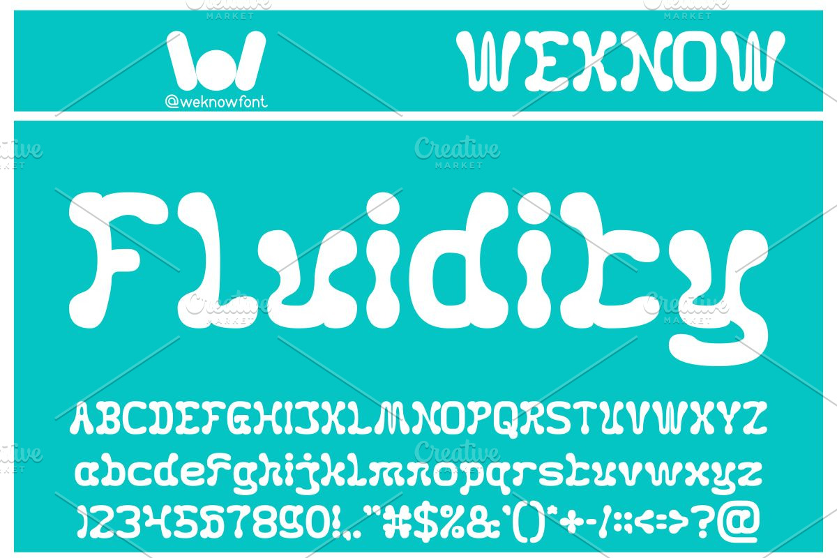Fluidity font, a Font by weknow (Photo 1 of 8)