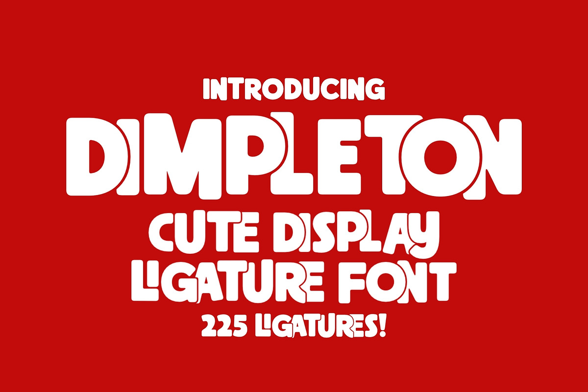 Dimpleton - All Caps Ligature Font, a Sans Serif Font by HipFonts (Photo 1 of 12)