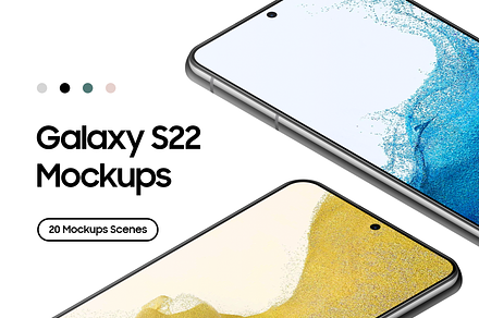 Galaxy S22 - 20 Mockups Scenes, an Android Mockup by Asylab
