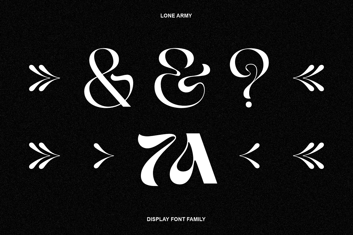 Armany - Display Font Family, a Sans Serif Font by LoneArmy (Photo 7 of 16)